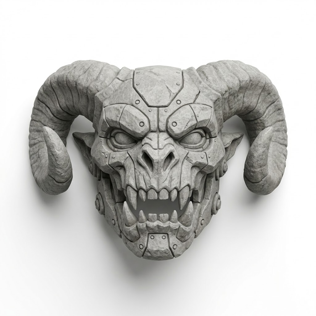Mask — Demon Ram Skull