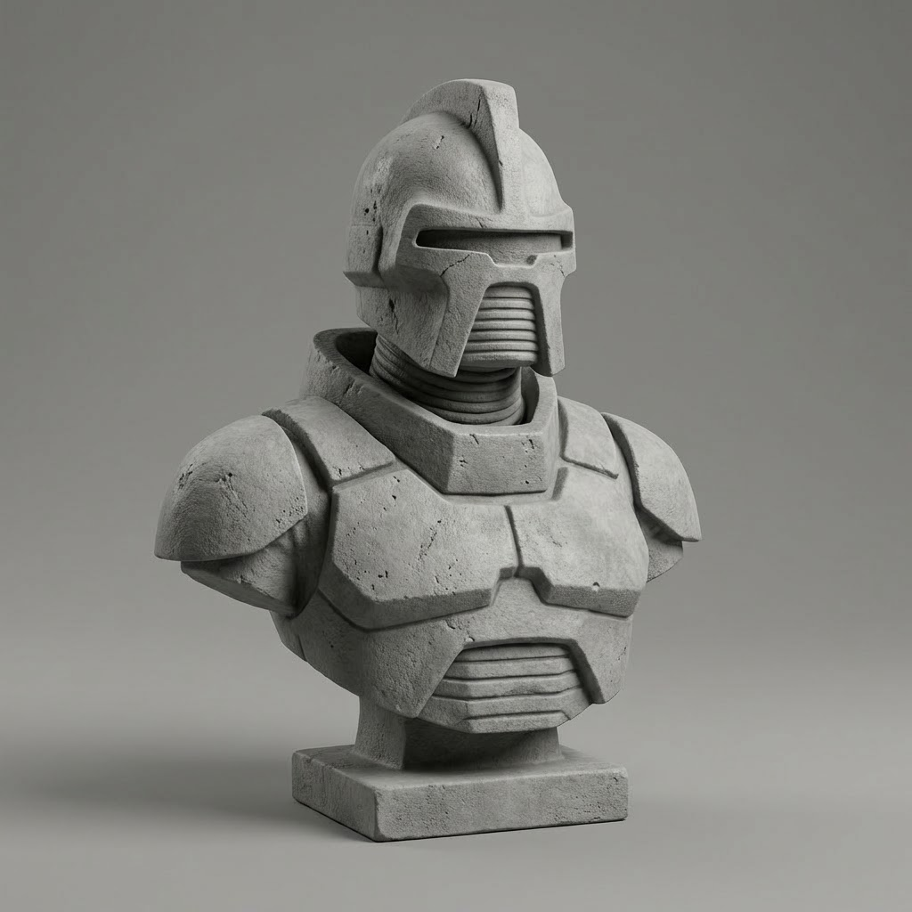 Miniature — Armored Warrior Bust