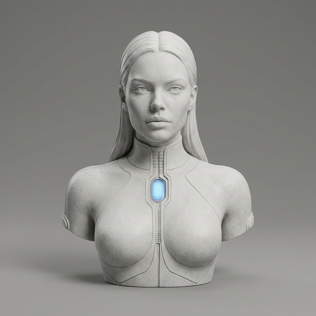 Miniature — Sci-Fi Bust with Light Element
